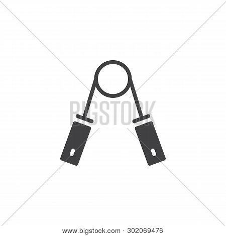 Hand Grip Trainer Vector Icon. Filled Flat Sign For Mobile Concept And Web Design. Hand Gripper Expa