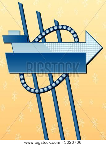 레트로 광고 사인