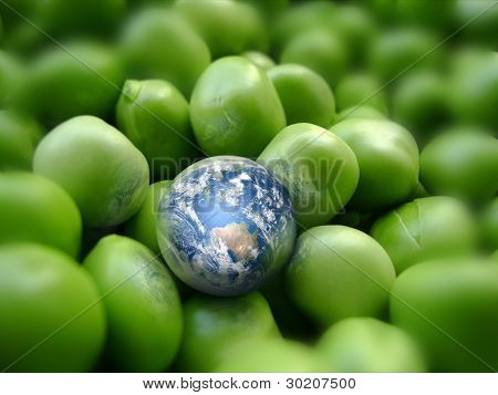 Mundo en guisantes