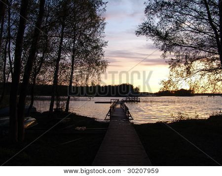 Lago tramonto