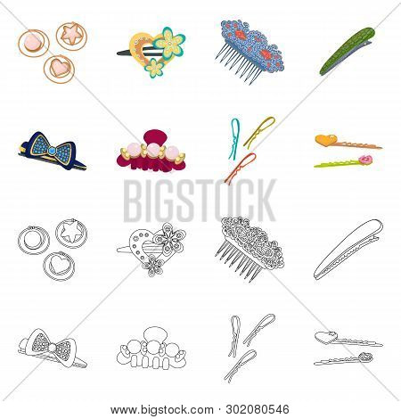 Vector Illustration Of Beauty And Fashion Logo. Set Of Beauty And Female Vector Icon For Stock.