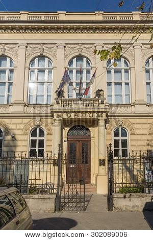 Novi Sad, Vojvodina, Serbia - November 11, 2018: Building Of Museum Of Vojvodina At The Center Of Th
