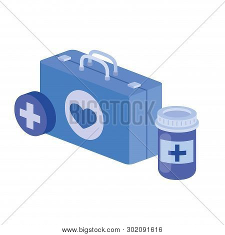 First Aid Kit On White Background Vector Illustration Design