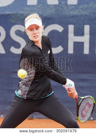 Nuremberg, Germany - May 20, 2019: American Tennis Player Alison Riske At The Euro 250.000 Wta Versi