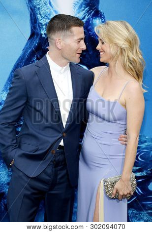 Zach Shields and Kelli Garner at the Los Angeles premiere of 'Godzilla: King Of The Monsters' held at the TCL Chinese Theatre in Hollywood, USA on May 18, 2019.