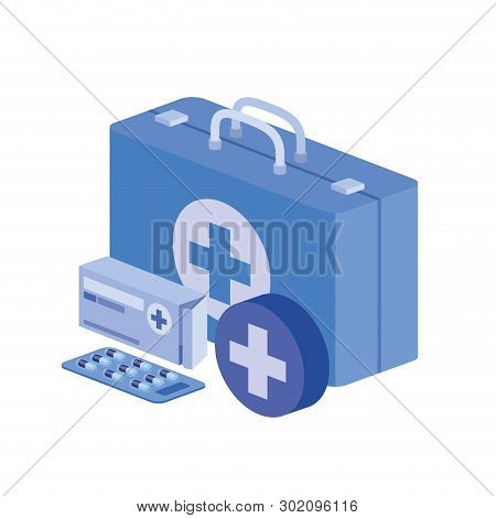 First Aid Kit On White Background Vector Illustration Design