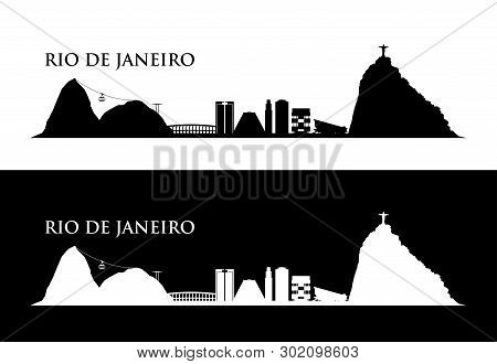 Rio De Janeiro Skyline - Vector Illustration - Vector