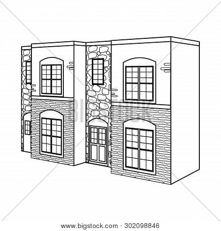 Vector Design Of Cottage And House Logo. Set Of Cottage And City Vector Icon For Stock.