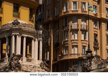 Rio De Janeiro City Hall. Brazil. Located In Downtown Of The City, It Is Among The Most Photographed