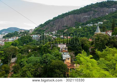 Beautiful Landscape With A View Of The Sea And The Mountain. Rio De Janeiro, Brazil.