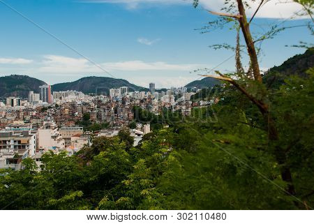 Beautiful Landscape With A View Of The Sea And The Mountain. Rio De Janeiro, Brazil.