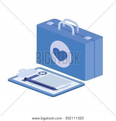 First Aid Kit On White Background Vector Illustration Design