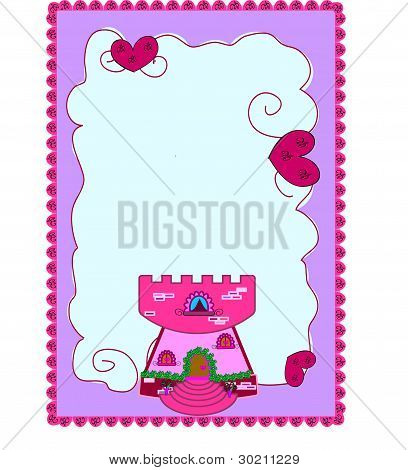 Vector ilustración de una tarjeta de Castillo