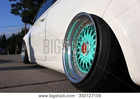 Moscow. Russia - May 20, 2019: Moscow. Russia - May 20, 2019: Unique Tuned Alloy Bbs Wheels  In Mint