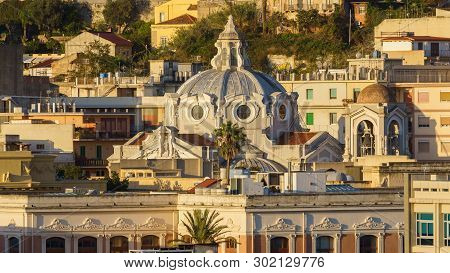 Messina, Italy - November 06, 2018 - The Church Sanctuary Of Our Lady Of Mount Carmel Or Chiesa Del 