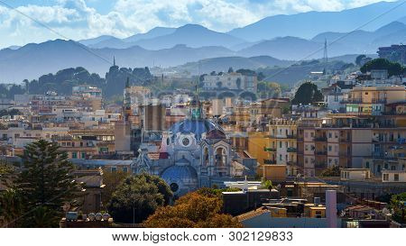 Messina, Italy - November 06, 2018 - The Church Sanctuary Of Our Lady Of Mount Carmel Or Chiesa Del 