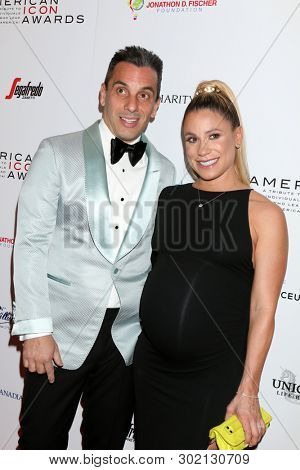 LOS ANGELES - MAY 19:  Sebastian Maniscalco, Lana Gomez at the American Icon Awards at the Beverly Wilshire Hotel on May 19, 2019 in Beverly Hills, CA