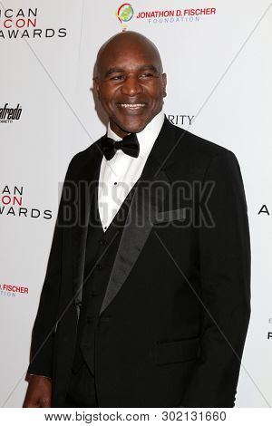 LOS ANGELES - MAY 19:  Evander Holyfield at the American Icon Awards at the Beverly Wilshire Hotel on May 19, 2019 in Beverly Hills, CA