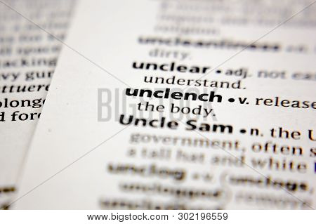 Word Or Phrase Unclench In A Dictionary.