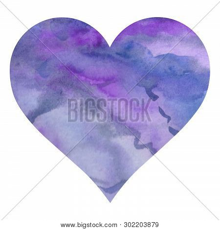 Watercolor Illustration. A Heart Filled Watercolor Background