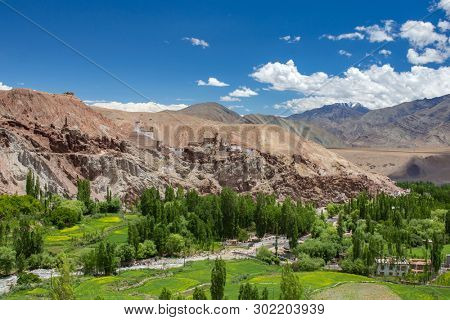 Basgo Gompa is an ancient fortress and Buddhist Monastery in Bazgo valley in Leh district, Ladakh, Jammu and Kashmir, Northern India