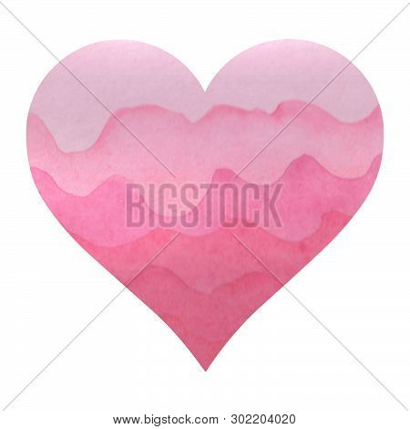 Watercolor Illustration. A Heart Filled Watercolor Background
