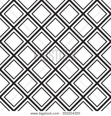 Vector White Background With Geometric Shapes. Seamless Pattern