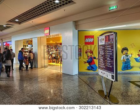 The Lego Store At A Shopping Mall.