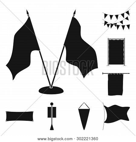 Vector Design Of Material And Media  Logo. Collection Of Material And Textile  Stock Symbol For Web.