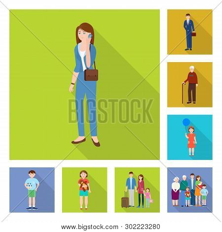 Isolated Object Of Generation  And Happy  Sign. Collection Of Generation  And Avatar  Stock Vector I