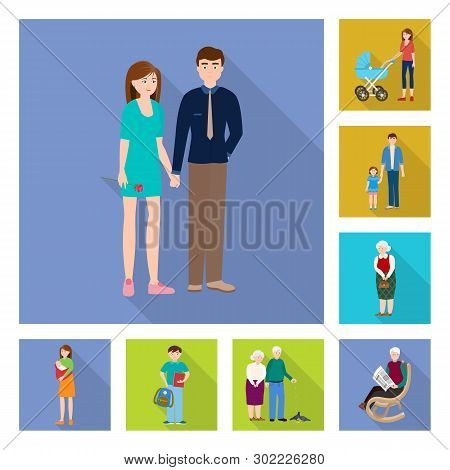 Vector Illustration Of Generation  And Happy  Sign. Collection Of Generation  And Avatar  Vector Ico
