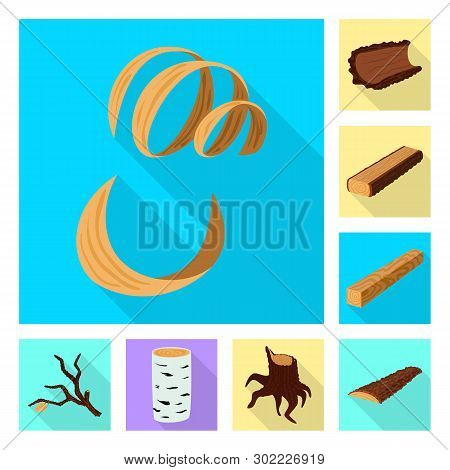 Vector Design Of Material And Nature  Symbol. Set Of Material And Raw  Stock Vector Illustration.