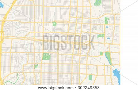 Empty Vector Map Of Abilene, Texas, Usa, Printable Road Map Created In Classic Web Colors For Infogr