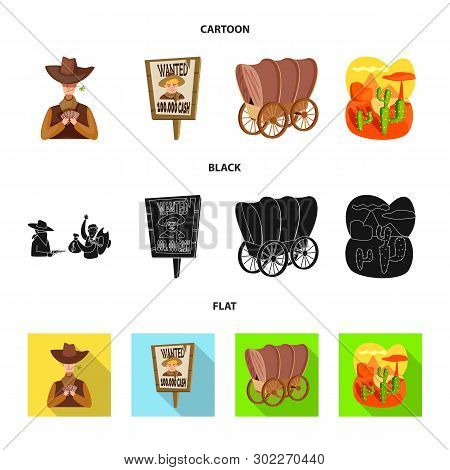 Vector Design Of Texas And History Icon. Set Of Texas And Culture Stock Vector Illustration.