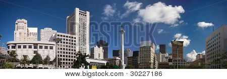 Vista panorámica de Union Square en el centro de San Francisco