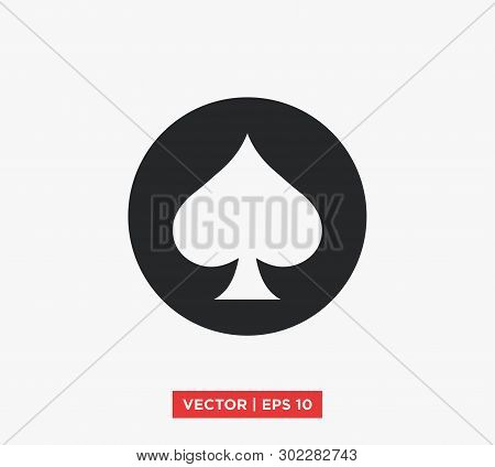 Spades Ace Icon Vector Illustration