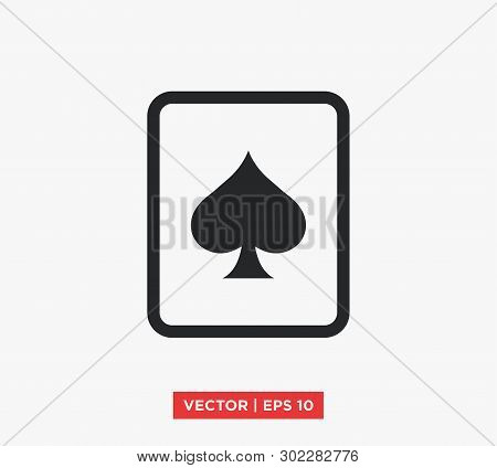 Spades Ace Icon Vector Illustration