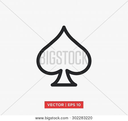 Spades Ace Icon Vector Illustration