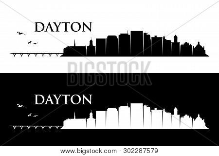 Dayton Skyline - Ohio, United States Of America, Usa - Vector Illustration - Vector