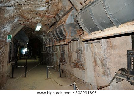 Abandoned Mine Of Porto Flavia, In Masua