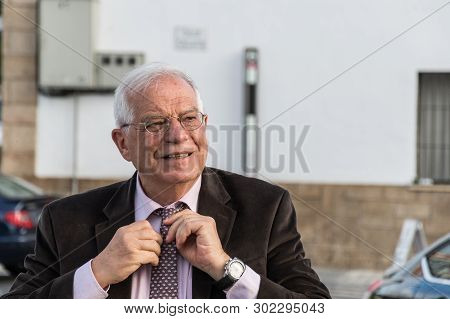 Caceres, Extremadura, Spain - May 20, 2019: Josep Borrel, Candidate For The Psoe In The European Ele