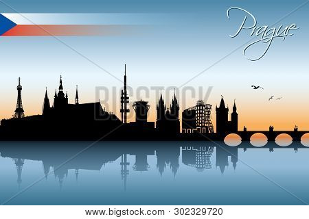Prague Skyline - Vector Illustration - Vector