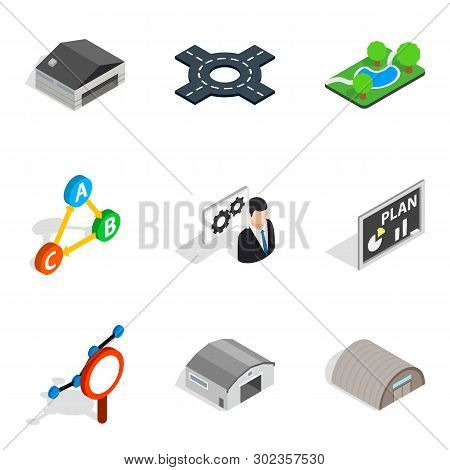 Warehouseman Icons Set. Isometric Set Of 9 Warehouseman Icons For Web Isolated On White Background