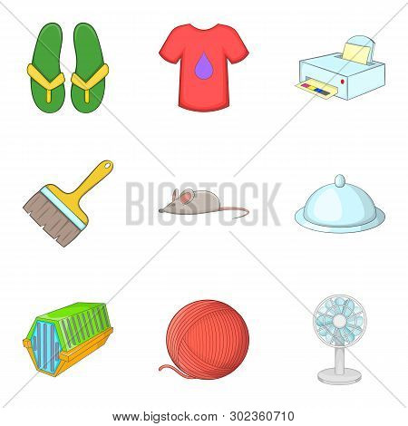 Brilliant Cleaning Icons Set. Cartoon Set Of 9 Brilliant Cleaning Icons For Web Isolated On White Ba