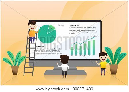 Young Businessman Is Presented Investment Chart To The Business Owner. The Boss To Point Fingers At 