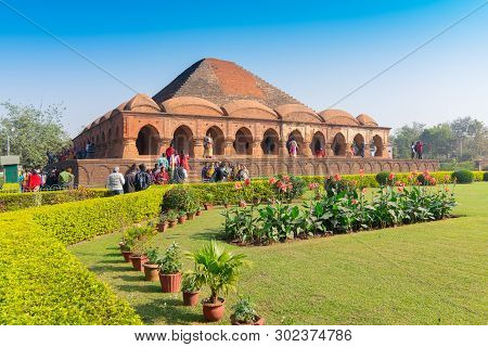 Bishnupur,west Bengal,india - December 26th,2015 : Rasmancha, Oldest Brick Temple Of India Is A Famo