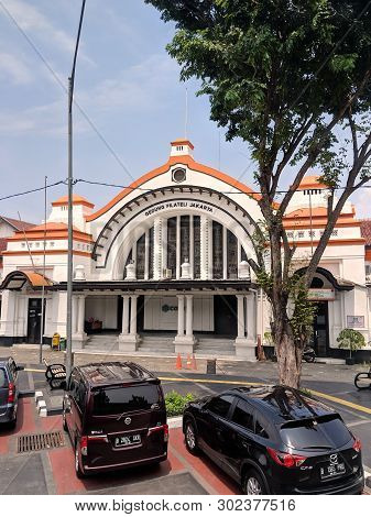 Jakarta, Indonesia - April 17, 2019: Gedung Filateli Jakarta (jakarta Philatelic Office) In Pasar Ba
