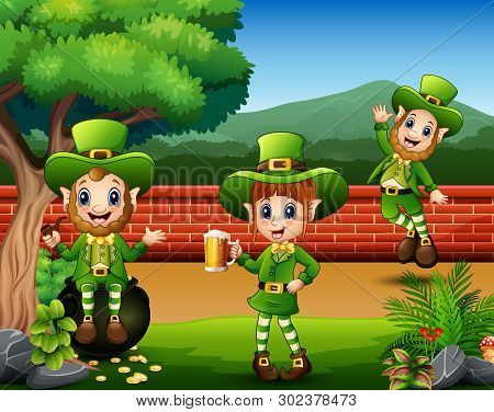 Saint Patricks Day Leprechaun Celebrate On The Beautiful Nature