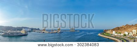 Oman Landscape Panorama - From Muttrah, Muscat.