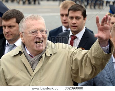 Moscow, Russia - May 9, 2019: Leader Of The Liberal Democratic Party Of Russia Vladimir Zhirinovsky 
